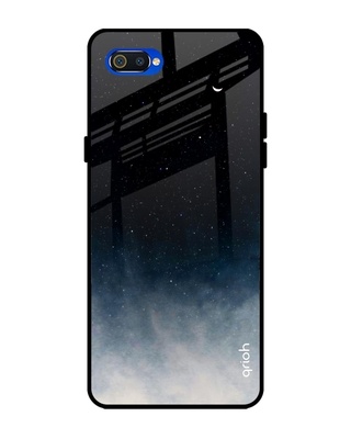 Shop Qrioh Black Aura Glass Case for Realme C2-Front
