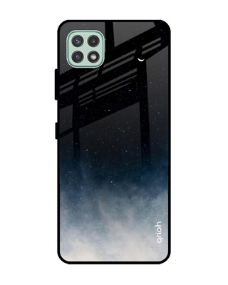 Shop Qrioh Black Aura Glass Case for Samsung Galaxy A22 5G-Front