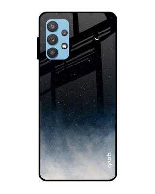 Shop Qrioh Black Aura Glass Case for Samsung Galaxy A32-Front