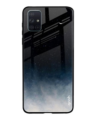 Shop Qrioh Black Aura Glass Case for Samsung Galaxy A71-Front