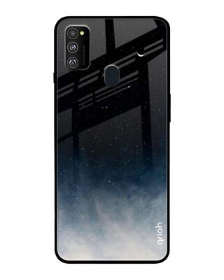 Shop Qrioh Samsung Galaxy M30s Black Aura Glass Case-Front