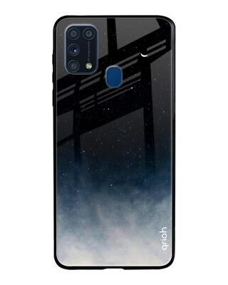 Shop Qrioh Samsung Galaxy M31 Black Aura Glass Case-Front