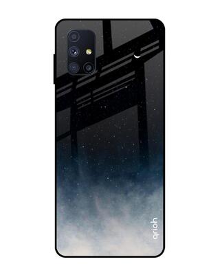 Shop Qrioh Samsung Galaxy M51 Black Aura Glass Case-Front