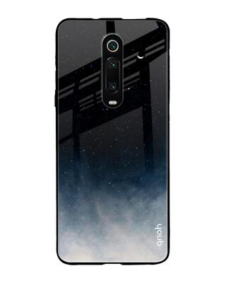 Shop Black- Blue Aura Xiaomi Redmi K20 Pro Premium Glass Case (Rubber Edges)-Front