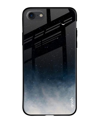 Shop Qrioh Black Aura Printed Premium Glass Cover for (Apple iPhone 7)-Front