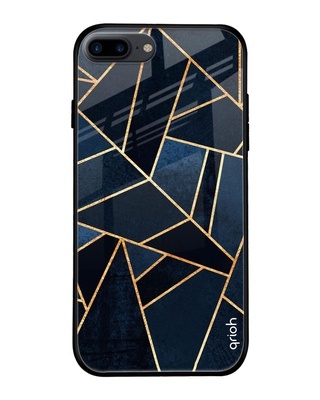 Shop Abstract Tiles Printed Premium Glass Cover for iPhone 8 Plus(Shock Proof, Lightweight)-Front