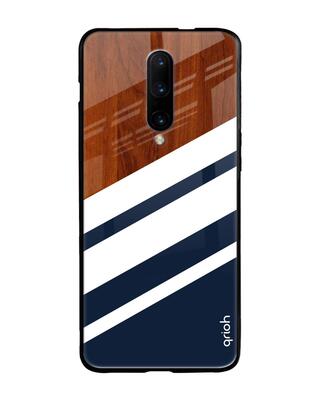 Shop Qrioh OnePlus 7 Pro Bold Stripes Glass Case-Front
