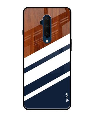 Shop Qrioh OnePlus 7T Pro Bold Stripes Glass Case-Front