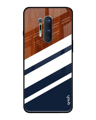 Shop Qrioh OnePlus 8 Pro Bold Stripes Glass Case-Front
