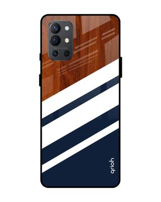 Shop Qrioh OnePlus 9R Bold Stripes Glass Case-Front