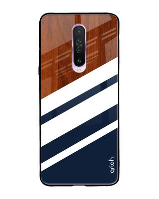 Shop Qrioh Poco X2 Bold Stripes Glass Case-Front