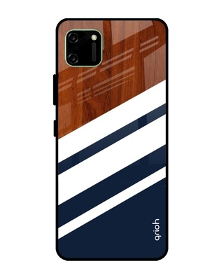 Shop Qrioh Bold Stripes Glass case for Realme C11-Front