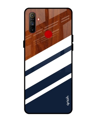 Shop Qrioh Bold Stripes Glass case for Realme C3-Front