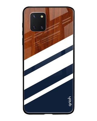 Shop Qrioh Bold Stripes Glass case for Samsung Galaxy Note 10 lite-Front