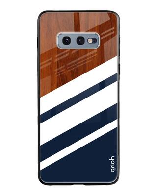 Shop Qrioh Bold Stripes Glass case for Samsung Galaxy S10E-Front