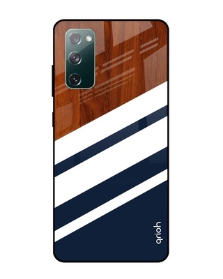 Shop Qrioh Bold Stripes Glass case for Samsung Galaxy S20 FE-Front