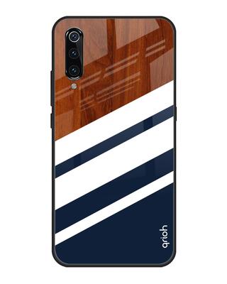 Shop Qrioh Xiaomi Mi A3 Bold Stripes Glass case-Front
