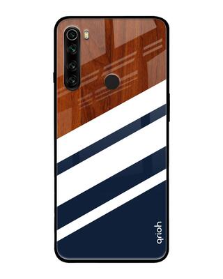 Shop Qrioh Xiaomi Redmi Note 8 Bold Stripes Glass case-Front