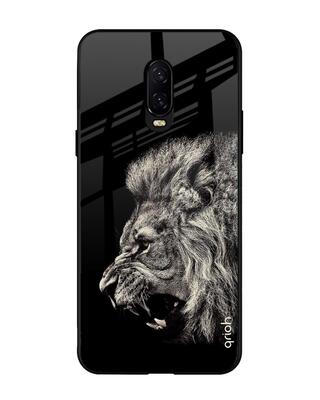 Shop Qrioh OnePlus 6T Brave Lion Glass Case-Front