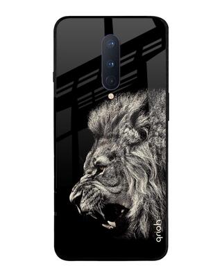 Shop Qrioh OnePlus 8 Brave Lion Glass Case-Front