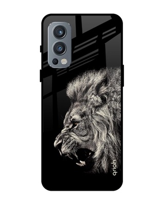 Shop Qrioh Brave Lion Glass case for OnePlus Nord 2-Front
