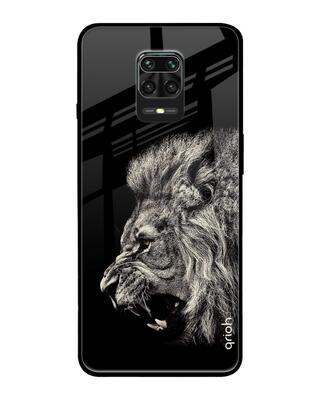 Shop Qrioh Brave Lion Glass Case for Redmi Note 9 Pro-Front