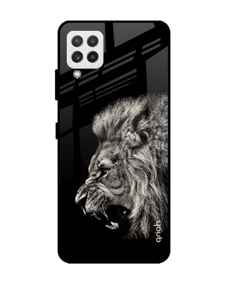 Shop Qrioh Brave Lion Glass case for Samsung Galaxy A22-Front