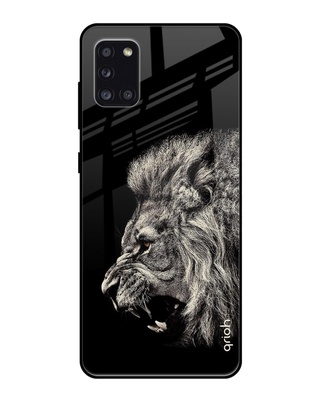 Shop Qrioh Brave Lion Glass case for Samsung Galaxy A31-Front