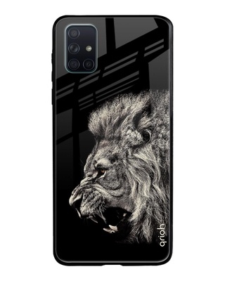 Shop Qrioh Brave Lion Glass case for Samsung Galaxy A71-Front