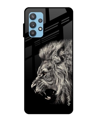 Shop Qrioh Brave Lion Glass case for Samsung Galaxy A72-Front