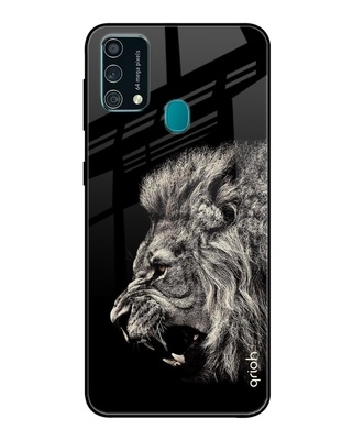 Shop Qrioh Brave Lion Glass case for Samsung Galaxy F41-Front