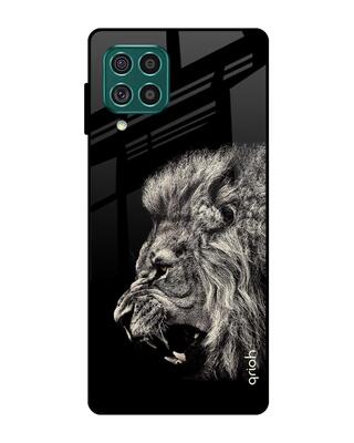 Shop Qrioh Brave Lion Glass case for Samsung Galaxy F62-Front