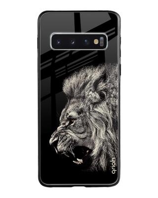 Shop Qrioh Brave Lion Glass case for Samsung Galaxy S10 Plus-Front