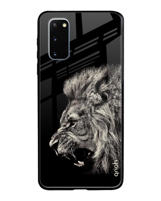 Shop Qrioh Brave Lion Glass case for Samsung Galaxy S20-Front