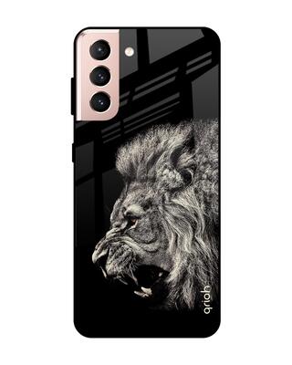 Shop Qrioh Samsung Galaxy S21 Brave Lion Glass Case-Front