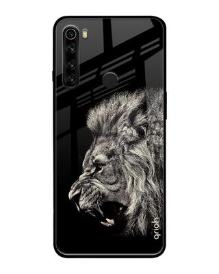 Shop Qrioh Xiaomi Redmi Note 8 Brave Lion Glass case-Front