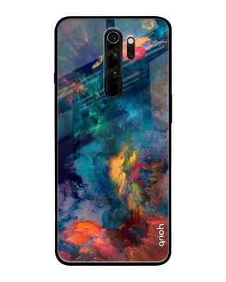 Shop Multicolor Cloudburst Xiaomi Redmi Note 8 Pro Premium Glass Case (Rubber Edges)-Front