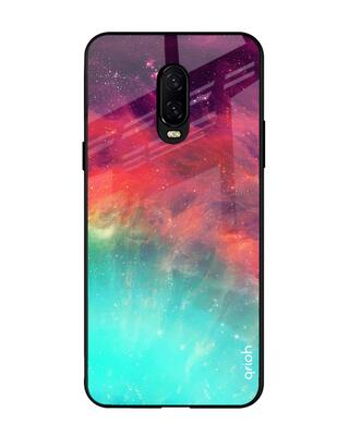 Shop Qrioh OnePlus 6T Colorful Aura Glass Case-Front