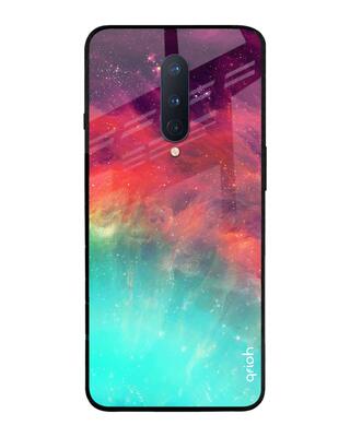 Shop Qrioh OnePlus 8 Colorful Aura Glass Case-Front