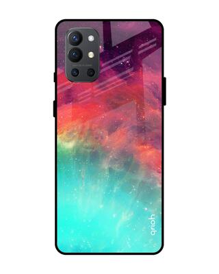 Shop Qrioh OnePlus 9R Colorful Aura Glass Case-Front