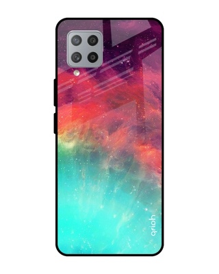 Shop Qrioh Colorful Aura Glass Case for Samsung Galaxy M42-Front