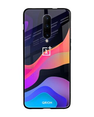 Shop Qrioh OnePlus 7 Pro Colorful Fluid Glass Case-Front