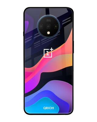 Shop Qrioh Colorful Fluid Glass Case for OnePlus 7T-Front