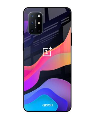 Shop Qrioh Colorful Fluid Glass Case for OnePlus 8T-Front