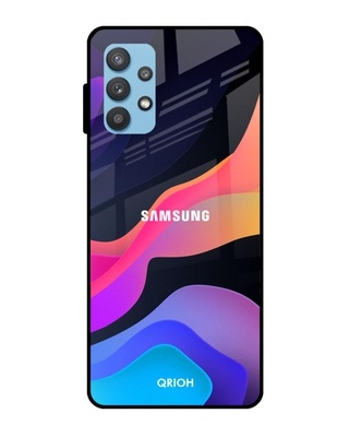 Shop Qrioh Colorful Fluid Glass Case for Samsung Galaxy A32-Front