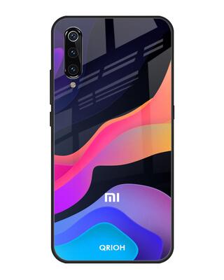 Shop Qrioh Xiaomi Mi A3 Colorful Fluid Glass Case-Front