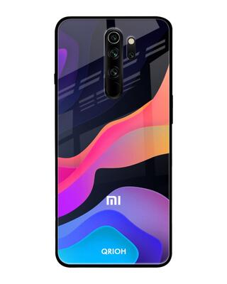 Shop Qrioh Xiaomi Redmi Note 8 Pro Colorful Fluid Glass Case-Front