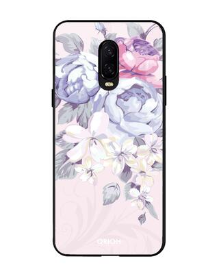 Shop Qrioh OnePlus 6T Elegant Floral Glass Case-Front