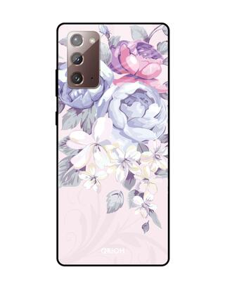 Shop Qrioh Samsung Galaxy Note 20 Elegant Floral Glass Case-Front