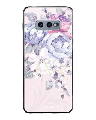 Shop Qrioh Elegant Floral Glass case for Samsung Galaxy S10E-Front